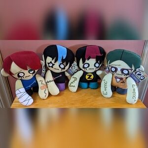 New four piece Gund zombies gothic nerd guitar skateboard punk emo, T4MIS